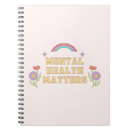 Cuaderno Asuntos de salud mental | Groovy Rainbow Peach Can
