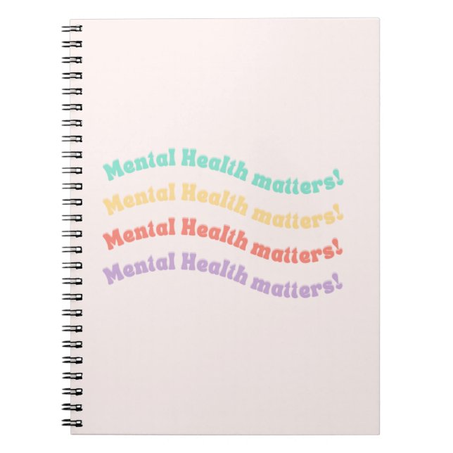 Cuaderno Asuntos de salud mental | Vejigo retro de barrido  (Frente)