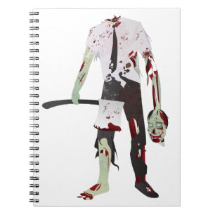 Cuaderno asustado zombie de halloween