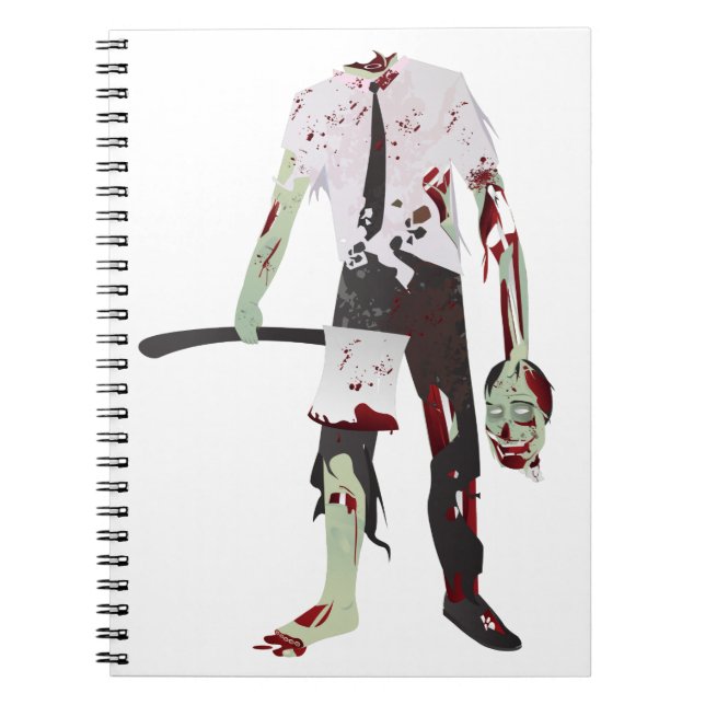 Cuaderno asustado zombie de halloween (Frente)