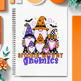 Cuaderno Asustando Con Mis Gnomitos: Amigos Retro de Hallow