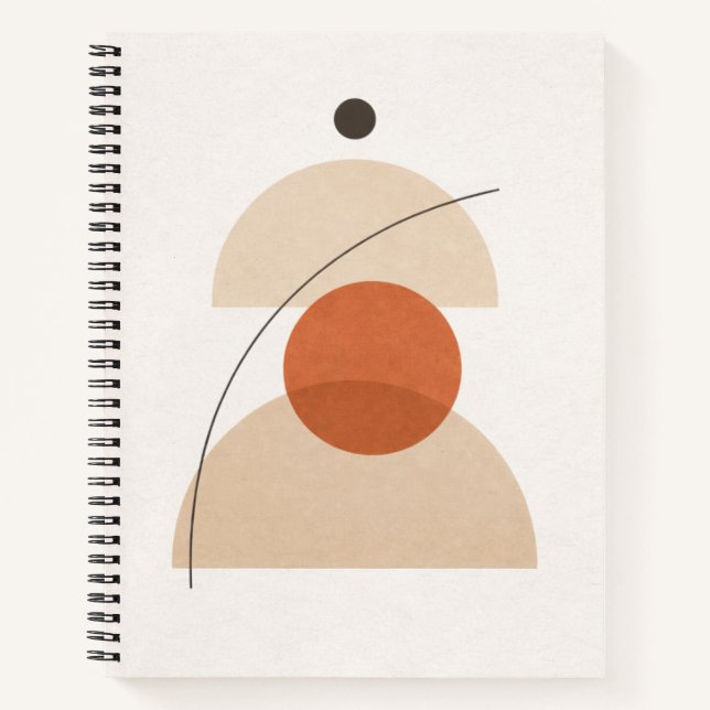 Cuaderno Asymmetric Minimal Geometric Art – Modern Abstract (Anverso)