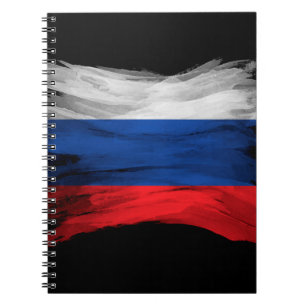 Cuaderno Ataque de pincel de bandera rusa, bandera nacional