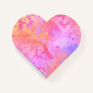 Cuaderno Atardecer Boho Splash (Corazón)