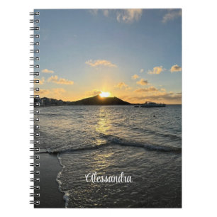 Cuaderno Atardecer caribeño Paraíso tropical tranquilo