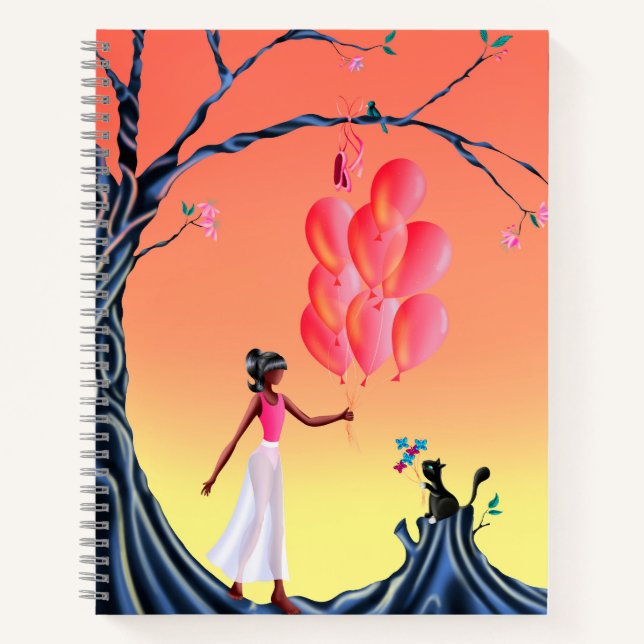 Cuaderno Atardecer de Ballerina y Gato (Anverso)