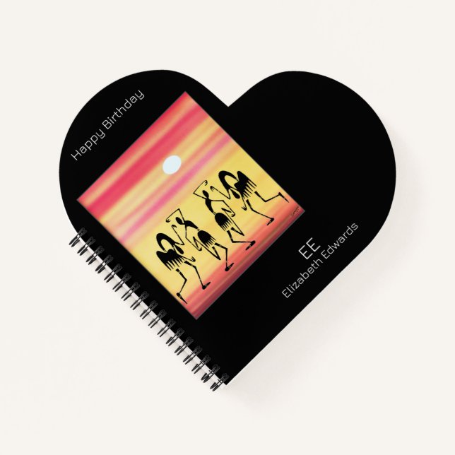 Cuaderno Atardecer de oro, cumpleaños de baile de descanso (Anverso)