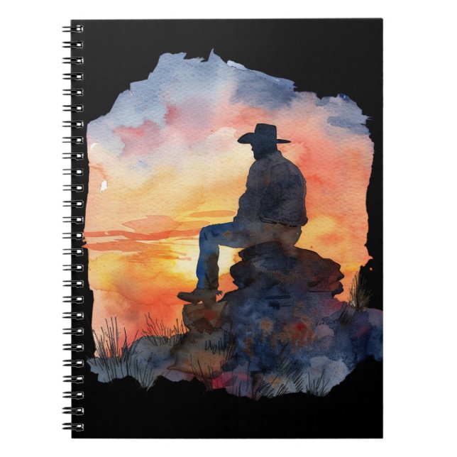 Cuaderno Atardecer de vaquero. (Frente)