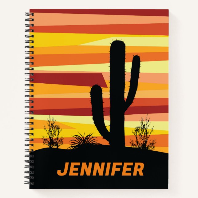 Cuaderno Atardecer del desierto geométrico (Anverso)