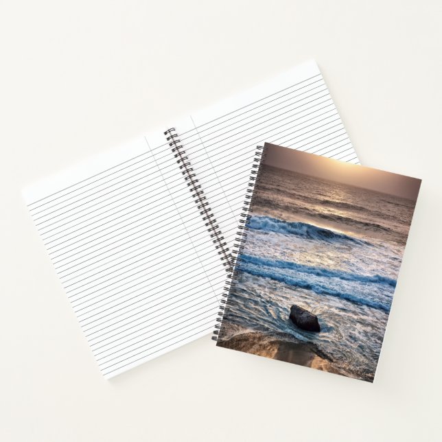 Cuaderno Atardecer delicado en la playa (Interior)