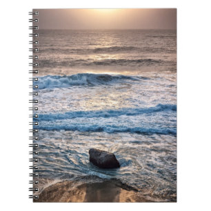 Cuaderno Atardecer delicado en la playa