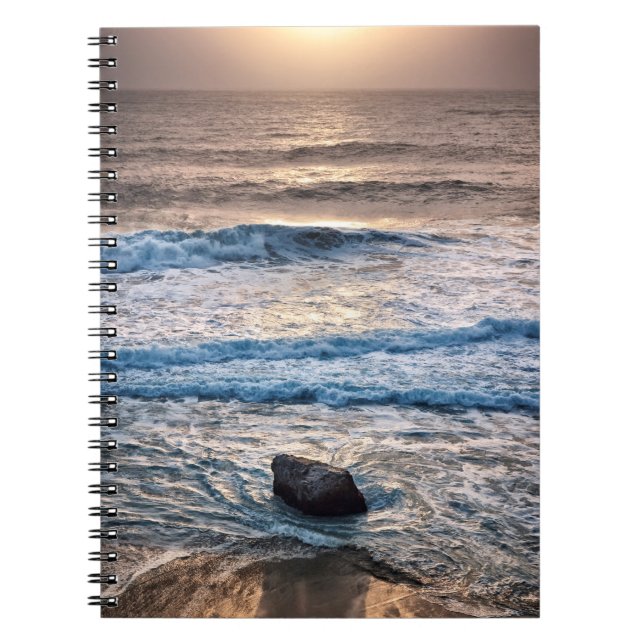 Cuaderno Atardecer delicado en la playa (Frente)
