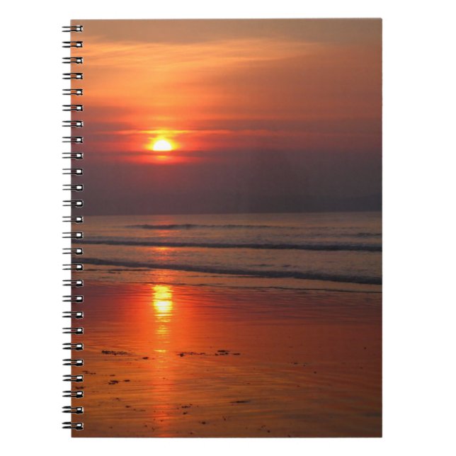 Cuaderno Atardecer en el bloc de notas del mar de Irlanda (Frente)