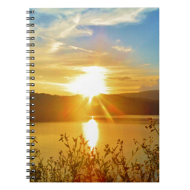 Cuaderno Atardecer en la montaña Lake Arrowhead (Frente)