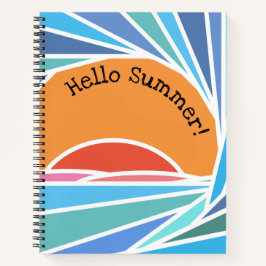 Cuaderno Atardecer en ola de barril