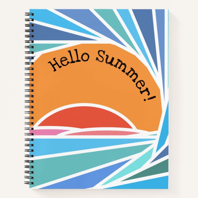 Cuaderno Atardecer en ola de barril (Anverso)