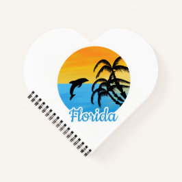 Cuaderno Atardecer lindo en Florida con un delfín