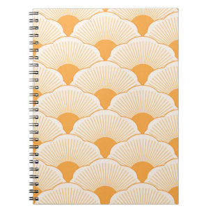 Cuaderno Atardecer, naranja tonal, textura de hormigón