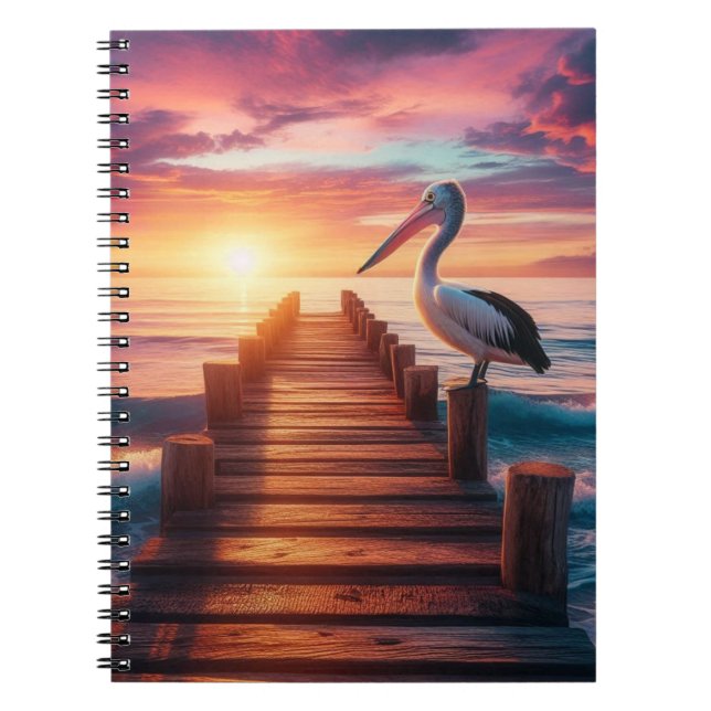 Cuaderno Atardecer nautico/costero/pelíctico (Frente)