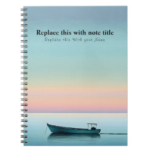 Cuaderno Atardecer oceánico personalizado