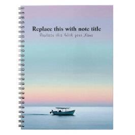 Cuaderno Atardecer oceánico personalizado