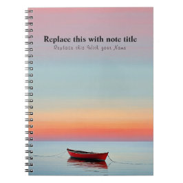 Cuaderno Atardecer oceánico personalizado
