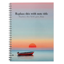 Cuaderno Atardecer oceánico personalizado