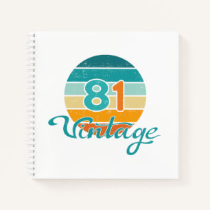 Cuaderno Atardecer Retro 81 Vintage Aplastado
