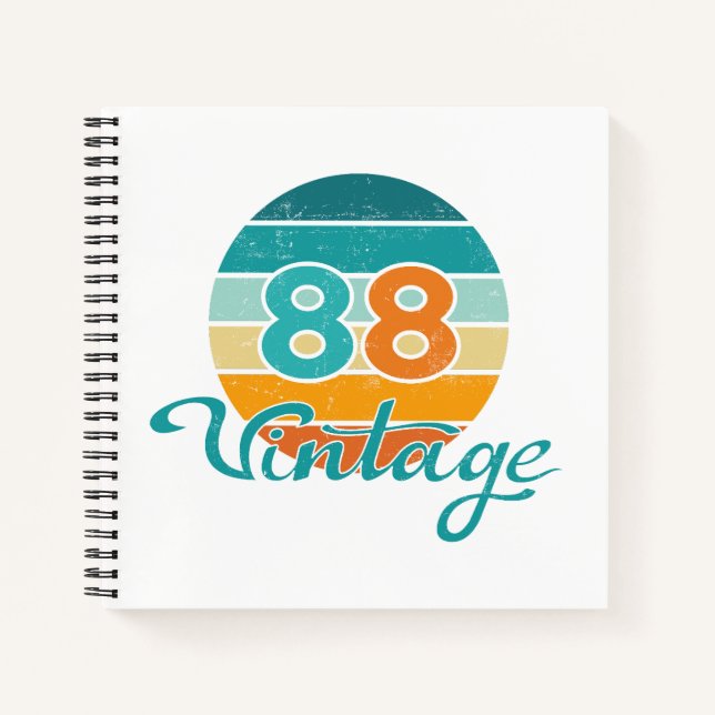 Cuaderno Atardecer Retro 88 Vintage Apretado (Anverso)