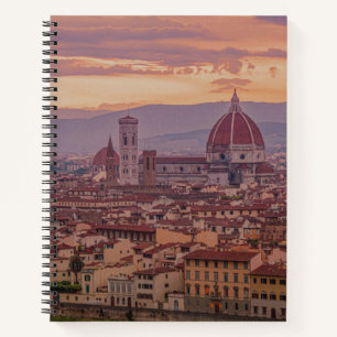 Cuaderno Atardecer sobre Florencia, Italia
