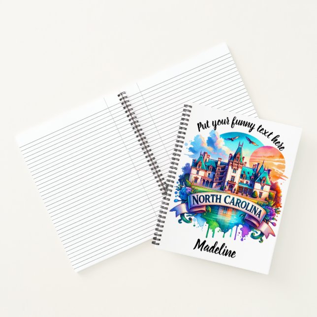 Cuaderno Atardecer sobre histórica mansión de NC (Interior)