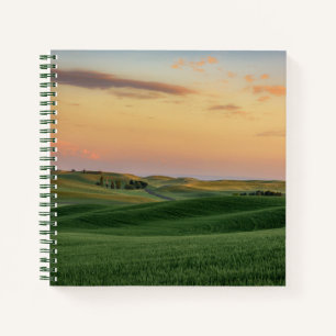 Cuaderno Atardecer sobre los campos de trigo   Estado de Wa