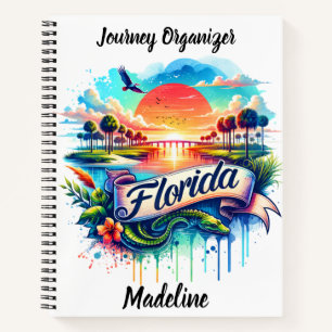 Cuaderno Atardecer sobre los vibrantes paisajes de Florida