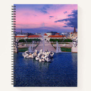 Cuaderno Atardecer sobre una fuente en Viena