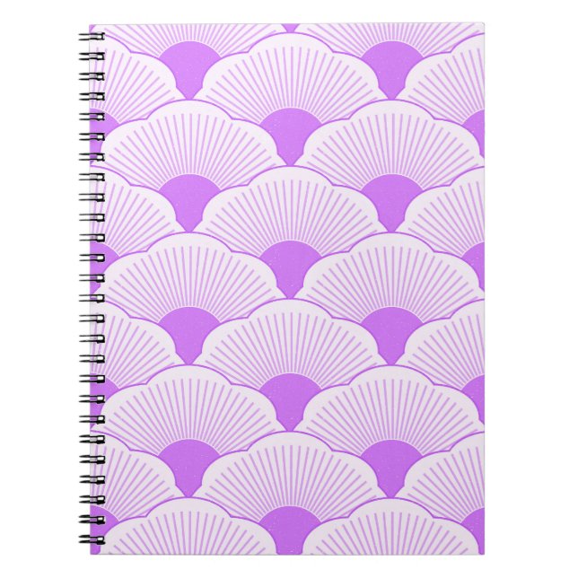 Cuaderno Atardecer, violeta tonal, textura de hormigón (Frente)