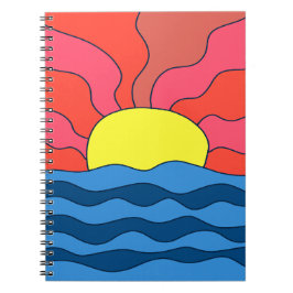 Cuaderno Atardecer y olas