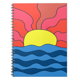 Cuaderno Atardecer y olas