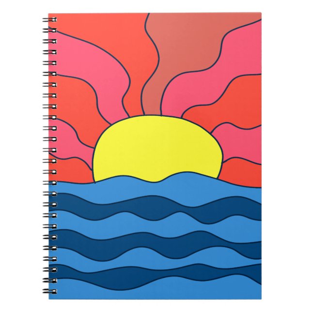 Cuaderno Atardecer y olas (Frente)