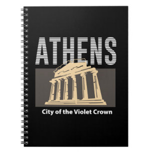 Cuaderno Atenas Grecia Diseño de punto de referencia de via