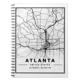 Cuaderno Atlanta Georgia USA Travel City Map