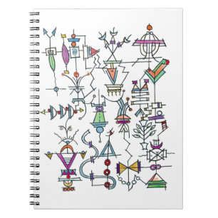 Cuaderno Atlántida Dos-Arte abstracto pintado a mano capric
