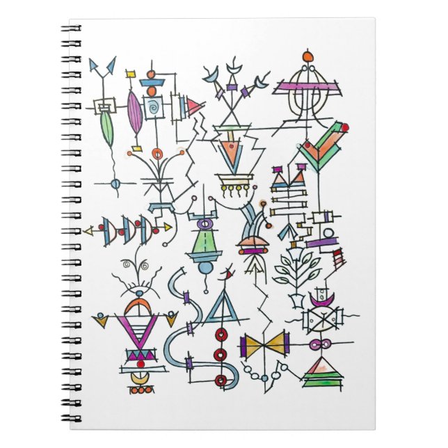 Cuaderno Atlántida Dos-Arte abstracto pintado a mano capric (Frente)