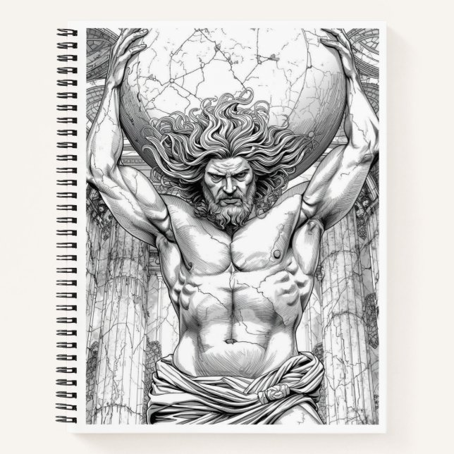 Cuaderno Atlas Titan Mythology Close-Up Sketch Art Notebook (Anverso)