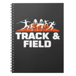 Cuaderno Atleta de puente largo de pista y campo de ejecuci