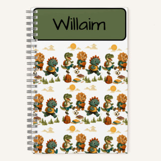 Cuaderno Atleta Dino-Mite Personalizado