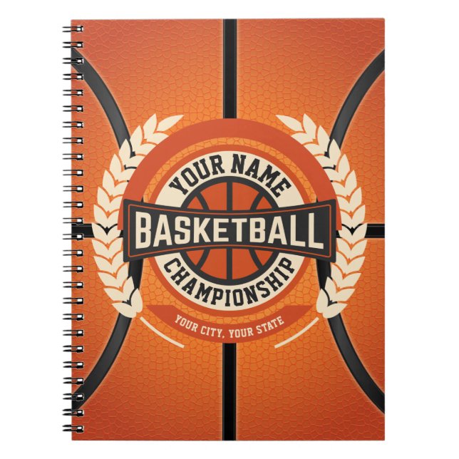 Cuaderno Atleta Personalizado jugador de equipo de balonces (Frente)