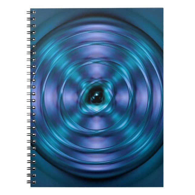 Cuaderno Átomo giratorio azul (Frente)