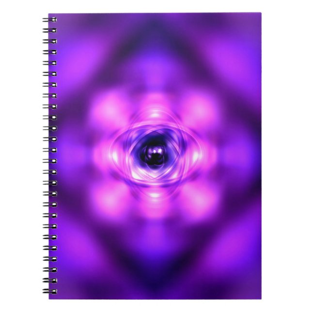 Cuaderno Átomo morado brillante (Frente)