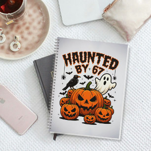 Cuaderno Atormentado por 67 Fantasma Divertido Y Calabaza H