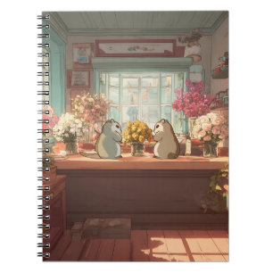 Cuaderno Atractivo Chipmunks en una acogedora tienda de art